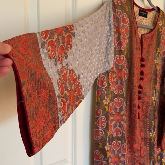 Sana Safinaz Pakistani Indian front open shirt with embroidery. kurta / kameez. - Picture 4 of 14